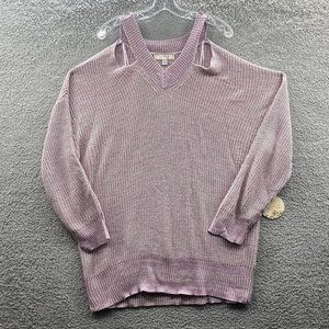 Misia Curvy Sweater Women's Size 2X Purple Slit Shoulder Sweater Women's Size 2X